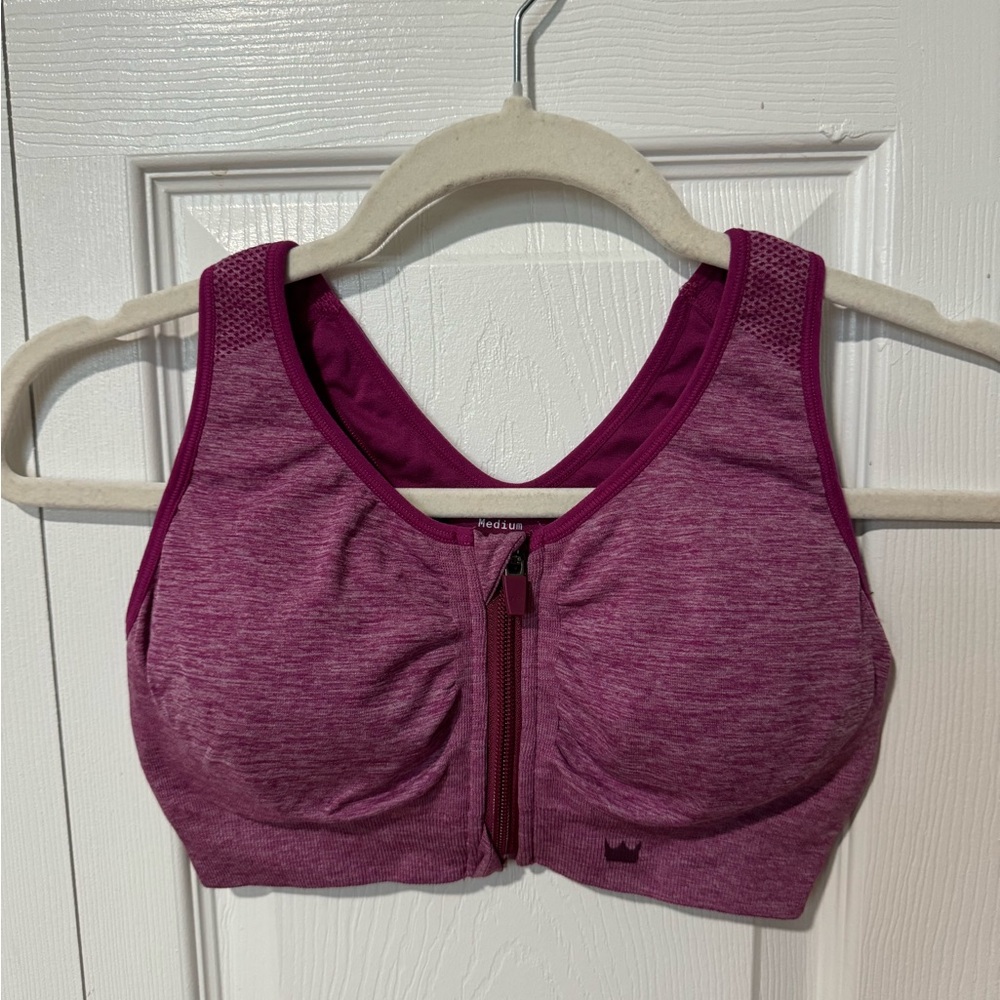 Purple sports bra